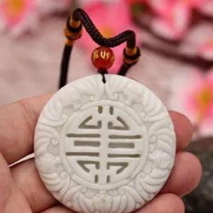 Natural Unique GradeA Jade Necklace Amulet